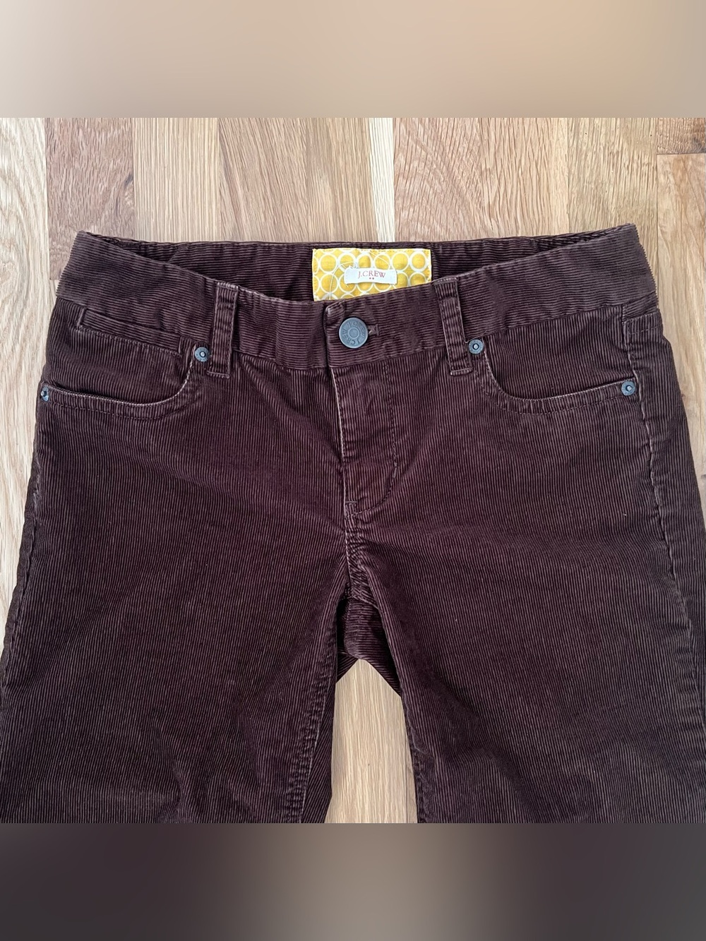 J. Crew Bootcut Straight Leg Corduroy Pants in Brown 2R